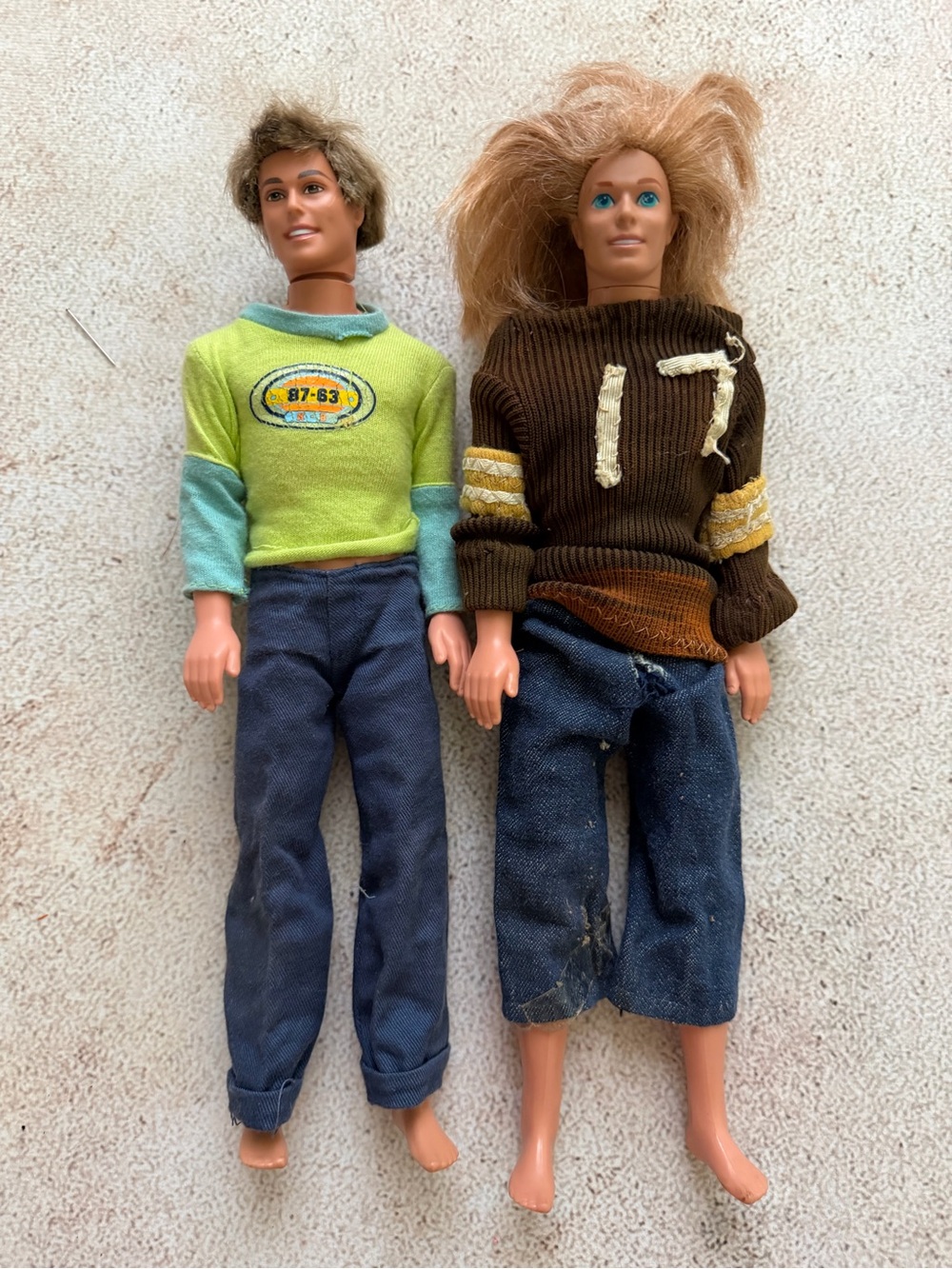Two Vintage 1968 Mattel Ken Dolls (Original Clothes Not Included)